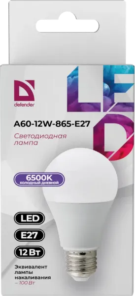 Defender Home - Лампочка светодиодная A60-12W-865-E27