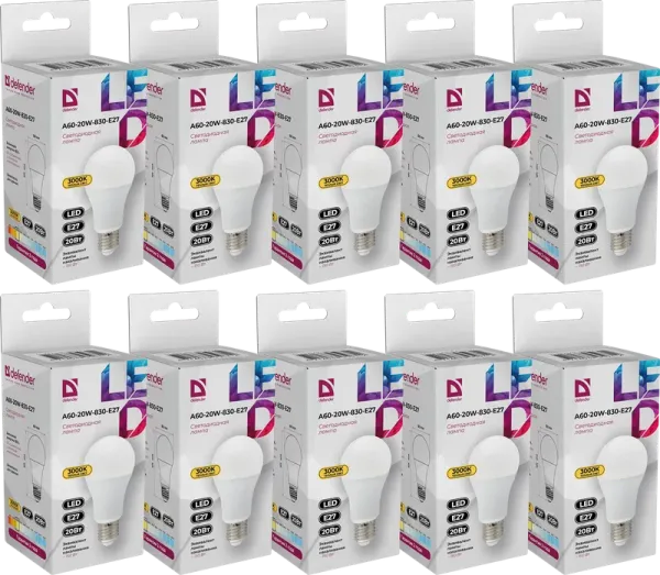 Defender Home - Лампочка светодиодная A60-20W-830-E27 Defender Home - Лампочка светодиодная A60-20W-830-E27