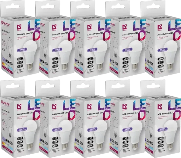 Defender Home - Лампочка светодиодная A60-20W-865-E27 Defender Home - Лампочка светодиодная A60-20W-865-E27