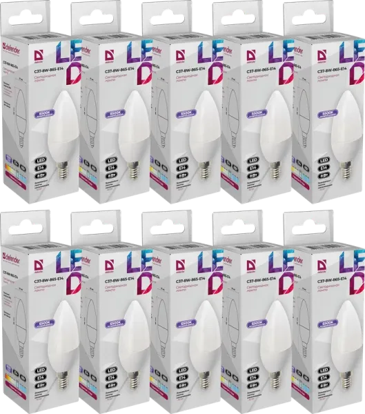 Defender Home - Лампочка светодиодная C37-8W-865-E14