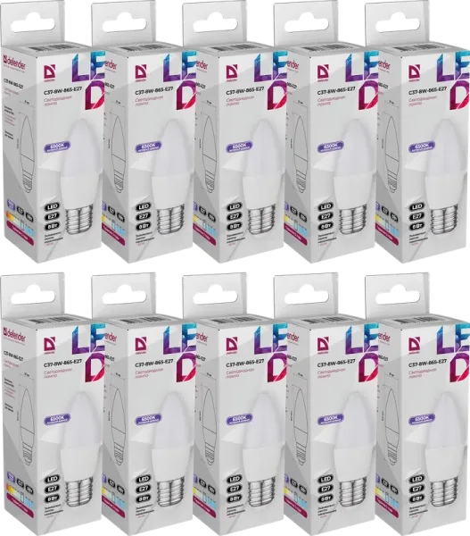 Defender Home - Лампочка светодиодная C37-8W-865-E27 Defender Home - Лампочка светодиодная C37-8W-865-E27