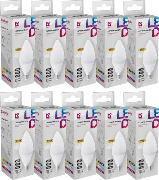 Defender Home - Лампочка светодиодная C37-10W-830-E14 Defender Home - Лампочка светодиодная C37-10W-830-E14