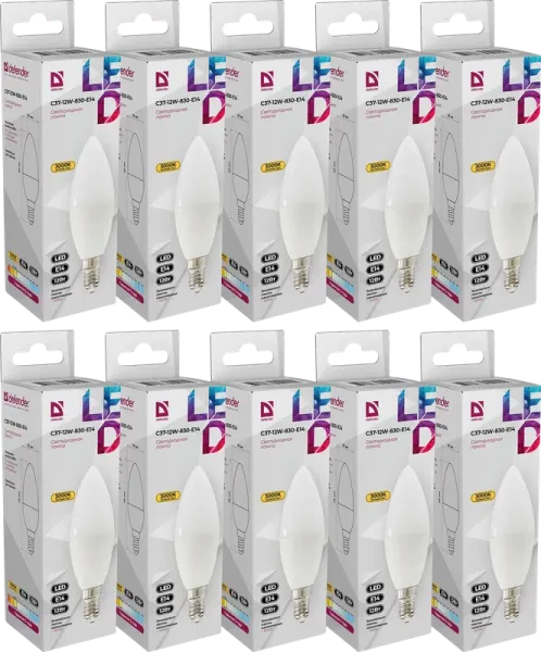 Defender Home - Лампочка светодиодная C37-12W-830-E14 Defender Home - Лампочка светодиодная C37-12W-830-E14