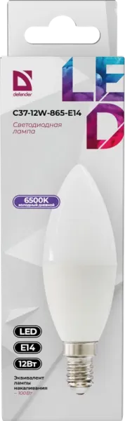 Defender Home - Лампочка светодиодная C37-12W-865-E14