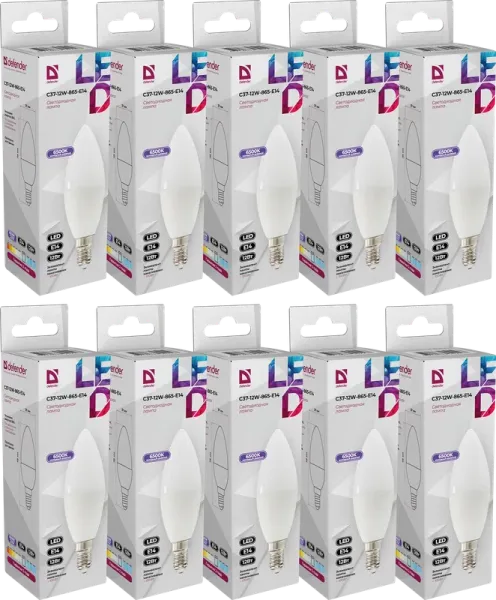 Defender Home - Лампочка светодиодная C37-12W-865-E14 Defender Home - Лампочка светодиодная C37-12W-865-E14