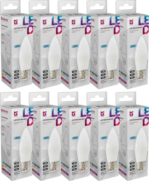 Defender Home - Лампочка светодиодная C37-12W-840-E27 Defender Home - Лампочка светодиодная C37-12W-840-E27