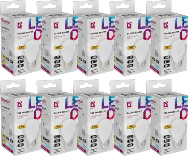 Defender Home - Лампочка светодиодная P45-8W-830-E27 Defender Home - Лампочка светодиодная P45-8W-830-E27