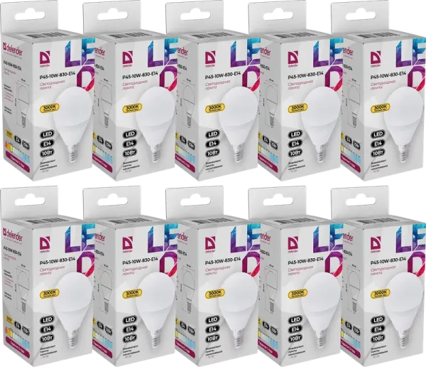 Defender Home - Лампочка светодиодная P45-10W-830-E14 Defender Home - Лампочка светодиодная P45-10W-830-E14