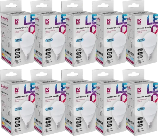 Defender Home - Лампочка светодиодная P45-10W-840-E14 Defender Home - Лампочка светодиодная P45-10W-840-E14