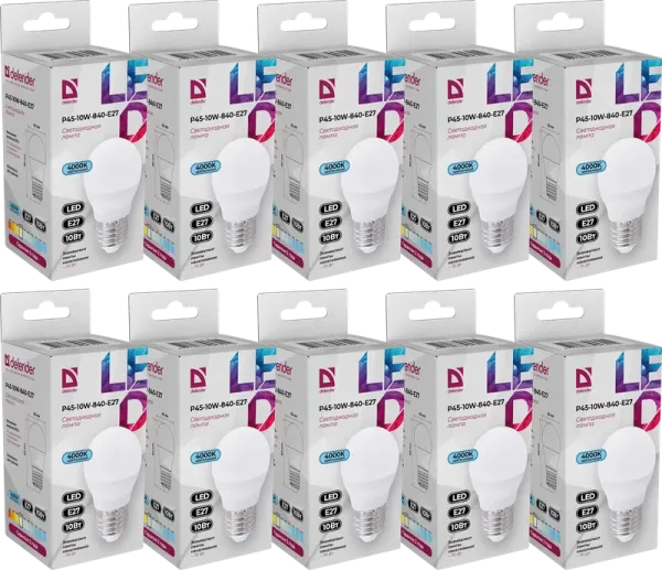 Defender Home - Лампочка светодиодная P45-10W-840-E27 Defender Home - Лампочка светодиодная P45-10W-840-E27