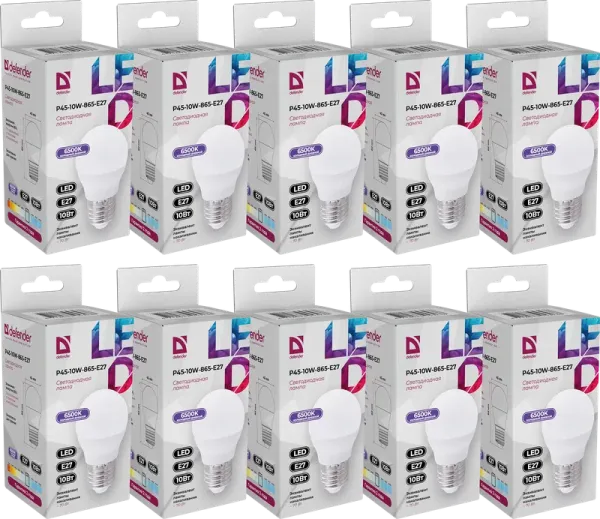 Defender Home - Лампочка светодиодная P45-10W-865-E27 Defender Home - Лампочка светодиодная P45-10W-865-E27