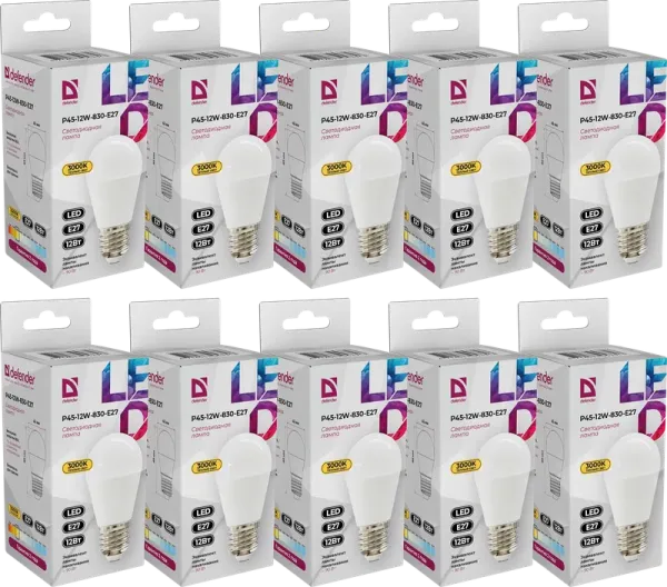 Defender Home - Лампочка светодиодная P45-12W-830-E27 Defender Home - Лампочка светодиодная P45-12W-830-E27