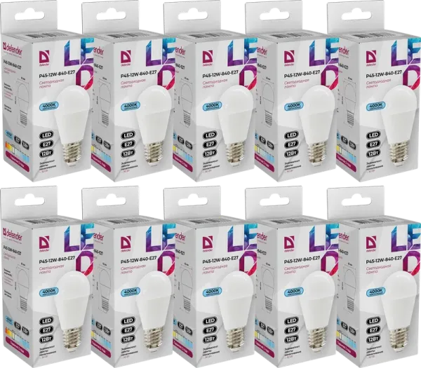 Defender Home - Лампочка светодиодная P45-12W-840-E27 Defender Home - Лампочка светодиодная P45-12W-840-E27