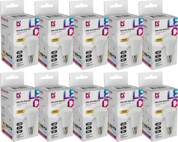 Defender Home - Лампочка светодиодная R50-6W-830-E14 Defender Home - Лампочка светодиодная R50-6W-830-E14